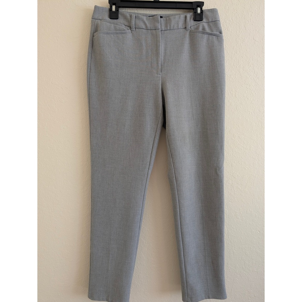 White House Black Market The Slim Ankle Gray Textured Dress Pants Womens